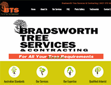 Tablet Screenshot of bradsworthtreeservice.com
